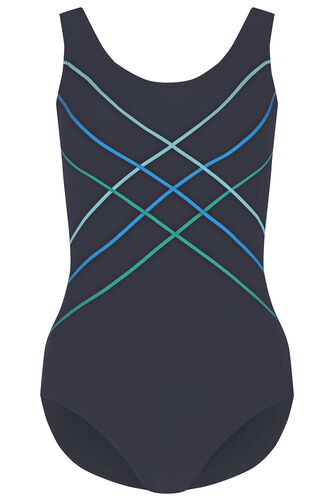Colour Piped Detail Swimsuit